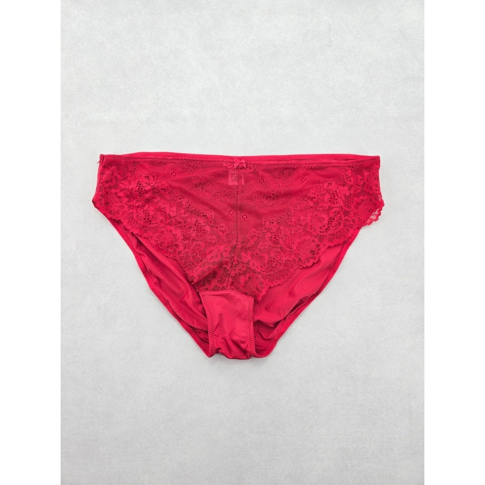Lace Red Panty Lace Dainty‎ Whimsy Sexy Goth Fairy Coquette Bridal Large 44/46